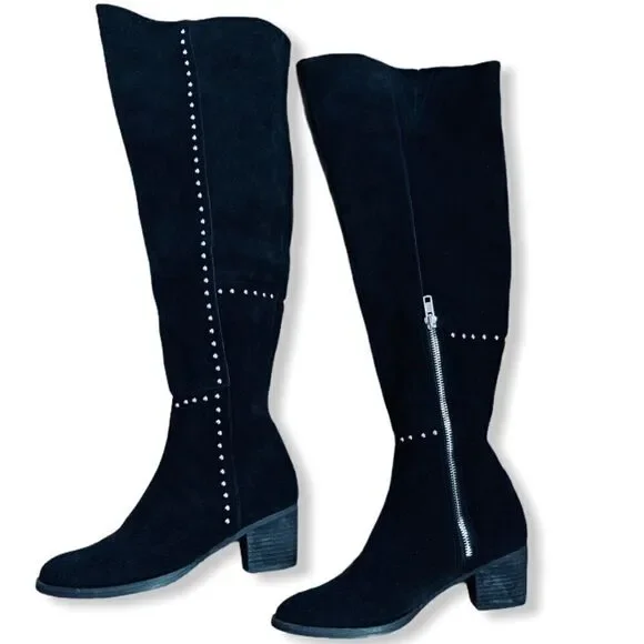 Design Lab Suede Studded Boots - Picture 2 of 10